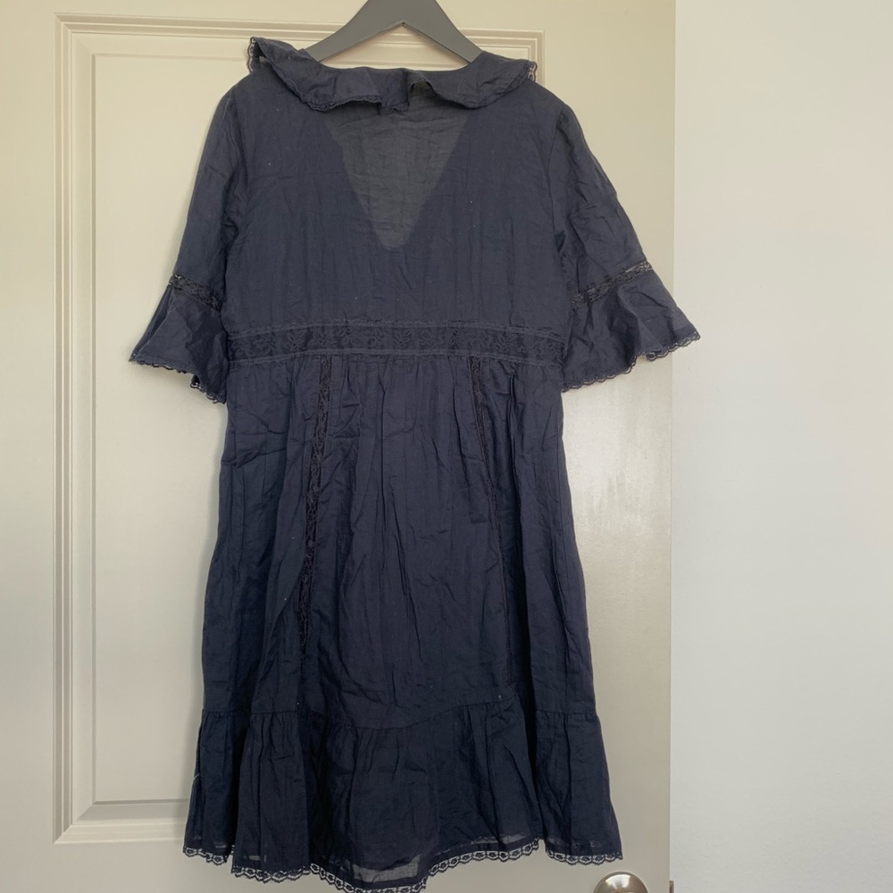 Ruffle Navy Dress - Picture 6 of 8